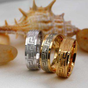 10 K Gold wedding Band 6mm , white gold, yellow gold, rose gold, engagement